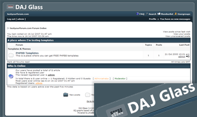 DJ Glass PHPBB Template