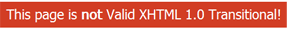 Not valid XHTML 1.0
