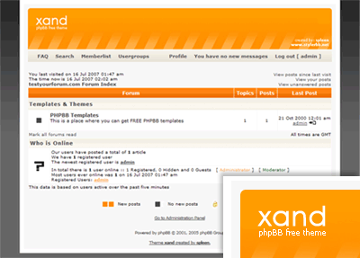 Xand PHPBB Templates