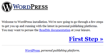 Wordpress Installation