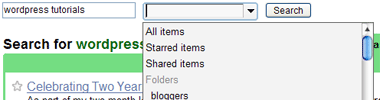 Google Reader Search Box