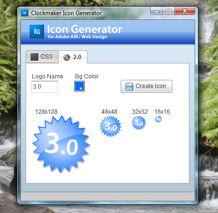 Clockmaker icon generator web2.0 badge