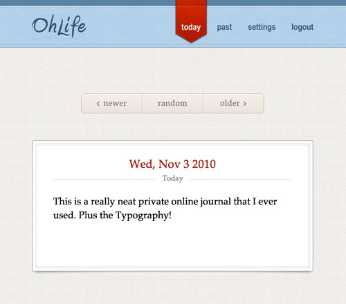 OhLife! – your personal online journal